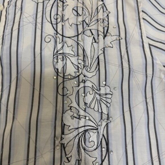 Lamasini Men's Button Up Western Cowboy Long Sleeve Y2K Shirt Large - Picture 12 of 13